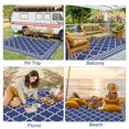 thumbnail image 4 of Alfombra GAOMON para Exterior 152x243 cm Reversible Azul Marino y Blanco, 4 of 6