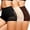 3,Black/Nude/Coffee, variant on Tummy Control Shapewear Underwear for Women Seamless Shaping Mid Waisted Panties Slimming Stripe Lace Panty