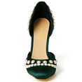 thumbnail image 3 of XYD Women Elegant Pearls D'Orsay Pumps Pointed Closed Toe Stiletto High Heels Slip-on Dress Evening Shoes Size 7 Green, 3 of 4