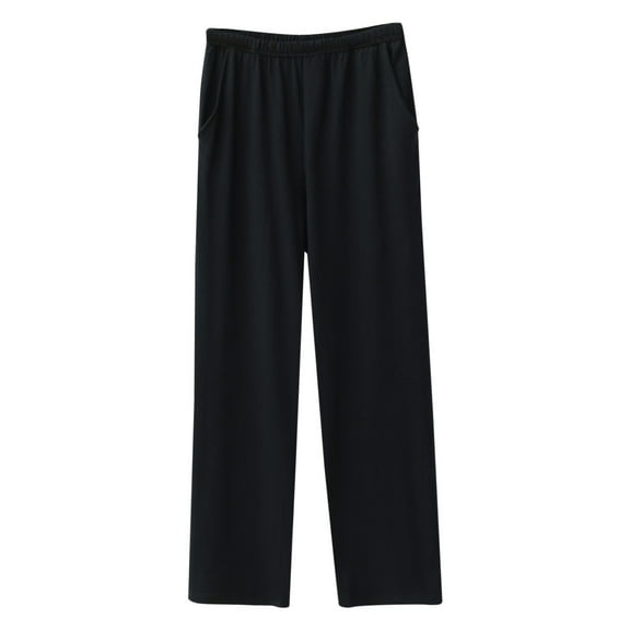 2DXuixsh Women Line Pants Cotton Trousers Autumn Winter Solid Color Prints Workout Home Warm Elastic Waist Trousers Pants Casual Pants High Pant 95% Cotton, 5% Spandex Black M