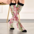 thumbnail image 5 of GZHJMY 1 Pair Flower Pattern Compression Socks for Women Men, Knee High Stocking for Running,Athletic,Medical, 5 of 7