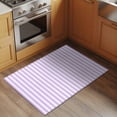 thumbnail image 3 of Simple White Striped Washable Small Entryway Area Rugs 2'x3', Purple Stripes Modern Style Low Pile Throw Rug Non-Slip Sturdy Edge Binding Carpet for Front Door Floor Room Entry, 3 of 9