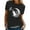 Black, variant on LUOGENLI Female T-shirts for Womens Womens Spring Summer Cats Printed Short Sleeve O Neck T Shirt Top T-shirts for Women Graphic Tee Funny Valentines Womens T-shirts Graphic Tees Easter White L