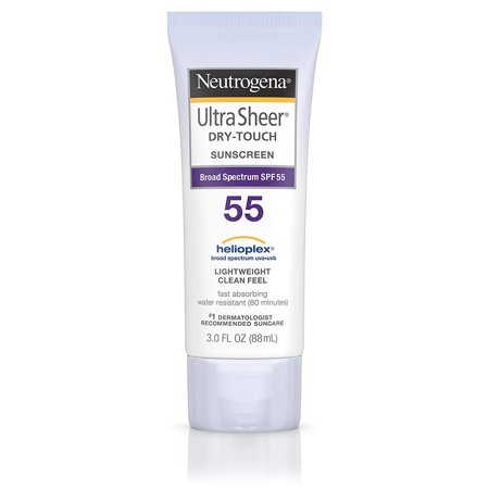 Neutrogena Ultra Sheer Dry-Touch Water Resistant and Non-Greasy Sunscreen Lotion with Broad Spectrum SPF 55, 3 fl.