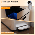 thumbnail image 6 of Kitchen Dual Trash Can – 15 Gallon Large Recycling Bin with Butterfly Lid, Fingerprint Resistant Stainless Steel – for Kitchen, Living Room, Office – 2 x 28L, 6 of 8