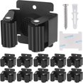 thumbnail image 1 of Dussdote - Juego de 10 clips - Soporte de pared para herramientas - Acero inoxidable - Soporte de pared - Apto para fregonas, escobas, palas y herramientas - Negro, 1 of 7