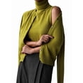thumbnail image 3 of Womens Cardigan Sets 2 Piece Long Sleeve Shrug Top Cropped Cardigan Jackets with Vest Green Set L, 3 of 8