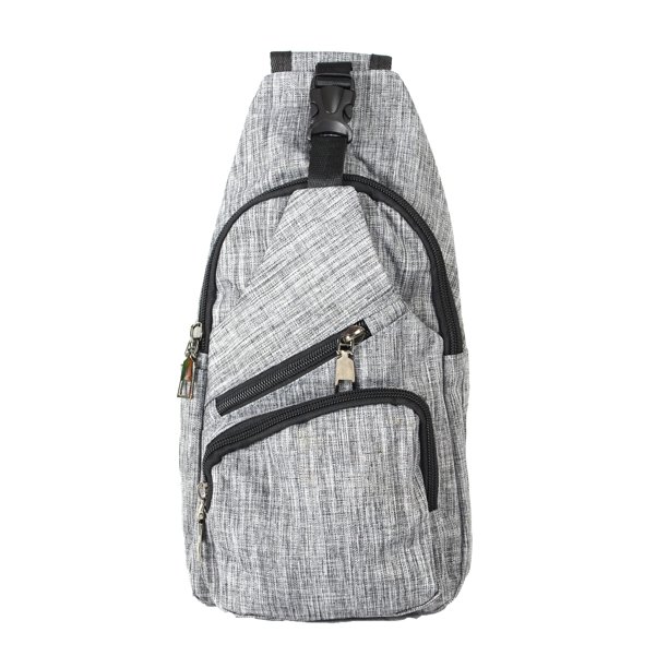 Mochila Nupouch, antirrobo, bandolera, gris