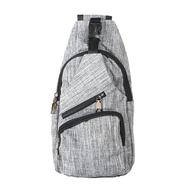 Mochila Nupouch, antirrobo, bandolera, gris