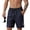 Dark Blue, variant on Men's Casual Athletic Shorts Quick-Drying Lightweight Suitable for Running,Gym and Fitness with Zippered Pockets Dark Blue L