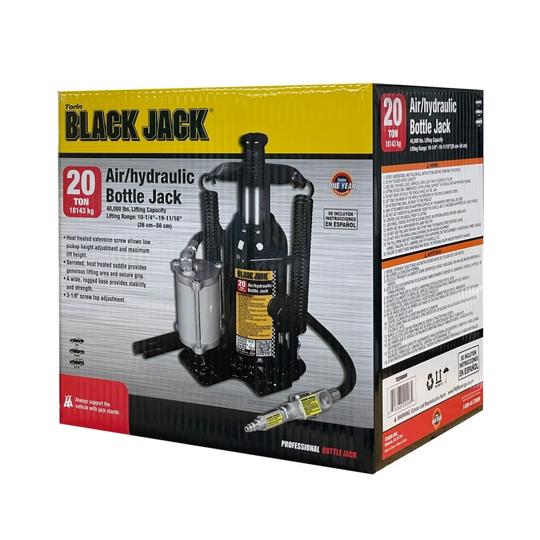 Black Jack TQ20006W Air Bottle Jack, Welded Structure, 20 Ton