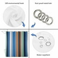 thumbnail image 4 of Colorful Striped Shower Curtain, Waterproof Shower Curtains for Bathroom, Modern Stripes Art Farmhouse Washable Fabric Bathtub Curtain Set Bath Decor with 12 Hooks Standard 72"x72", 4 of 8