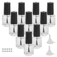 thumbnail image 2 of Botella vacía de esmalte de uñas, 10 piezas de 5 ml, botella vacía profesional de esmalte de uñas, botella de esmalte de uñas con tapa de cepillo, compacta y liviana, 2 of 8