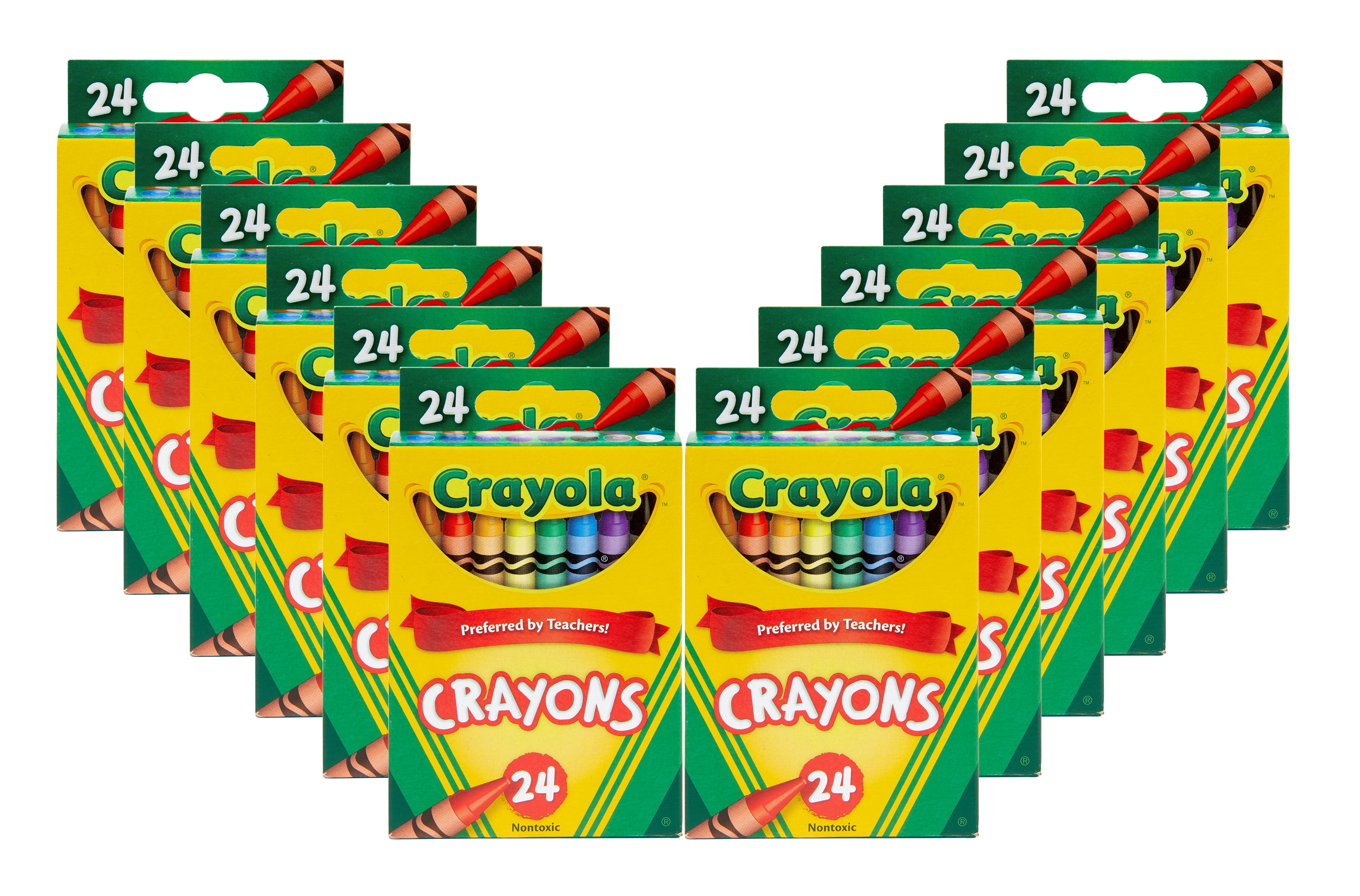 Crayola 24 Count Classic Crayons, Beginner Child, Assorted Colors 288 Pieces