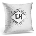thumbnail image 1 of BOSDECO Housse de Coussin Alphabet Noir Lk Gris Angle 16x16 Pouces, 1 of 1