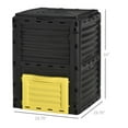 thumbnail image 3 of Compost Bin 80 Gallon Outdoor - Large Capacity Composter for Fast Fertile Soil - Aerating Box, Easy Assembly, Yellow Yellow + Polypropylene, 3 of 9