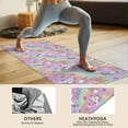 thumbnail image 4 of Colorful Cartoon Unicorn Pattern Hot Yoga Mat Towel Non Slip for Hot Yoga - Quick-Drying Yoga Mat Cover with 4 Corner Pockets with Travel Bag - Hot Yoga Towel Non Slip 70"x26", 4 of 6