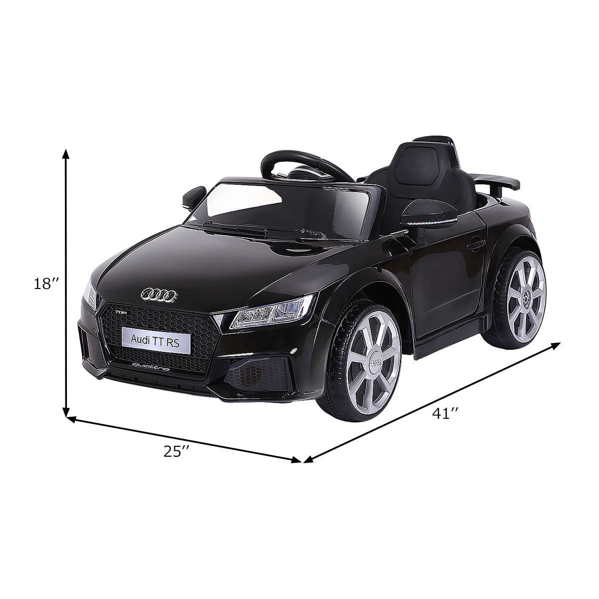 licensed audi tt rs 12v children's ride on car with 2.4 g remote