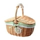 thumbnail image 1 of Cesta de picnic de mimbre decorativa con tapa y asa Cesta tejida de mimbre para parque Pequeño, 1 of 9