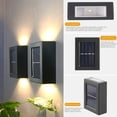 thumbnail image 4 of Led De 2 Uds., Luz De Pared Solar Para Exteriores, Lámpara De Pared Para Arriba Y Abajo, Camino, Escaleras, Jardín, Luces De Calle Decorativas Yuarrent HA045851-02, 4 of 6