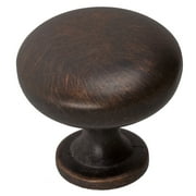 GLIDERITE HARDWARE GlideRite 1.125 in. Solid Classic Round Cabinet Knobs, Oil Rubbed Bronze, Pack of 10