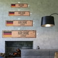 thumbnail image 2 of KARLSRUHE GERMANY Vintage Plastic Street Sign German flag city country road wall gift | Indoor/Outdoor | 18" Wide, 2 of 4