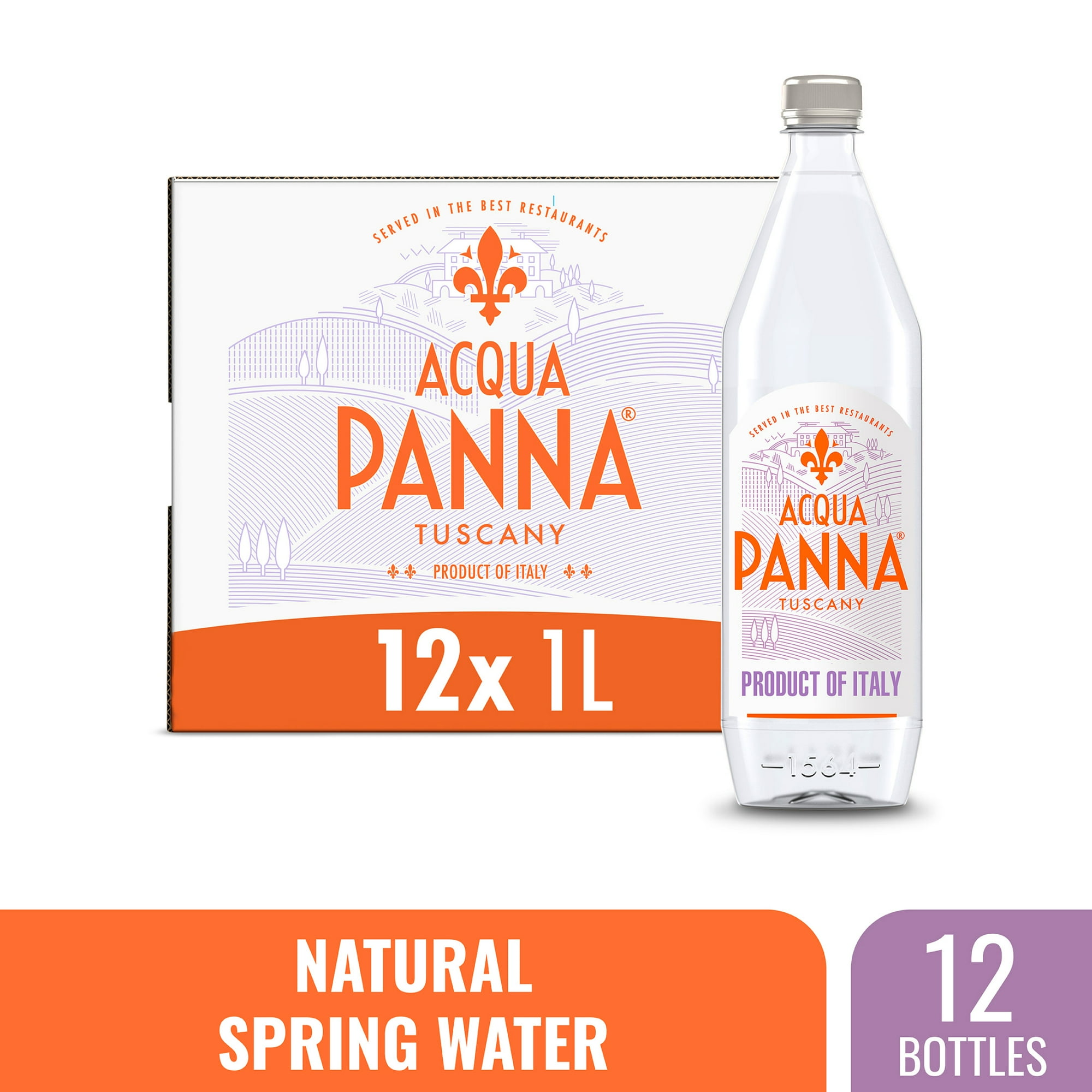 Acqua Panna Natural Spring Water, 405.6 fl oz, 12 Plastic Water Bottles