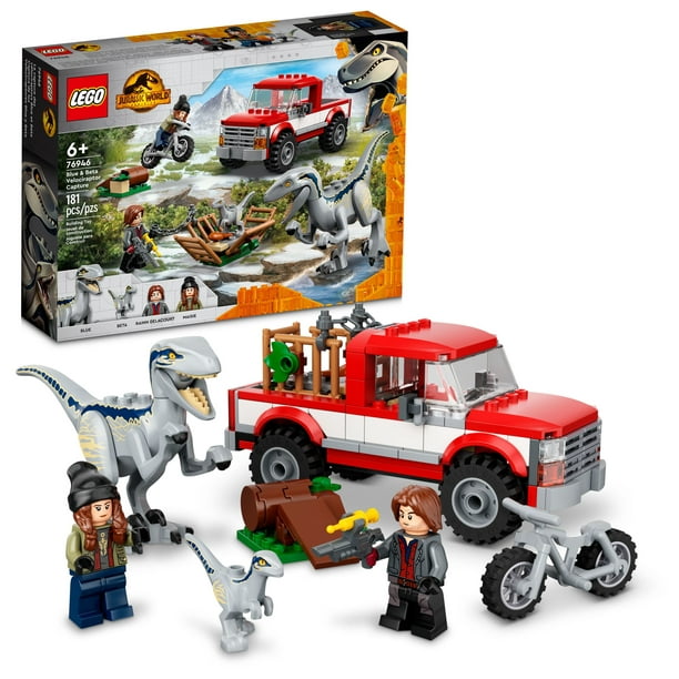 Geschatte Opwekking Midden LEGO Jurassic World Blue and Beta Velociraptor Capture 76946 with Truck and  2 Dinosaur Toys for Kids, 2022 Dominion Movie Inspired Set - Walmart.com