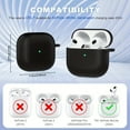 thumbnail image 3 of Case for AirPods 4th Gen - Soft Silicone, Shockproof Cover with LED Charging Indicator & Cleaning Ki, 3 of 14