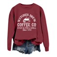 thumbnail image 4 of Venzia Women Halloween Crewneck Sweatshirt, Black Long Sleeve Pullover Top, Casual Fall Graphic Sweatshirt, 4 of 4