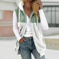 thumbnail image 2 of Lovskoo 2024 Womens Fuzzy Fleece Vest Cozy Sleeveless Winter Warm Vests with Pocket Zip Up Hooded Waistcoat Outerwear Green, 2 of 6