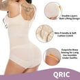 thumbnail image 4 of Qric Women Tummy Control Shapewear Panties Cincher Girdle Hip Lifter Seamless Thong Briefs Body Shaper Underwear Beige 2XL, 4 of 6