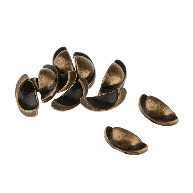 Poignées de Porte Miniatures 1:6 Échelle 10 Pcs Accessoire DIY pour Maison de Poupée - Bronze, 1cm