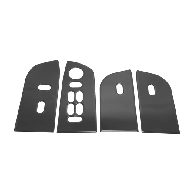 Cubierta del panel de interruptores de elevación de ventanas Unique Bargains para Ford F150 2004-2008 Delante y Detrás Etiqueta de Control de Ventana de Puerta del Automóvil Gris Profundo
