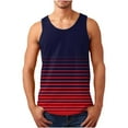 thumbnail image 2 of Xysaqa Men's Classic Striped Tank Tops, Summer Sports Gym Workout Tees, Casual Sleeveless Muscle Shirts M-3XL, 2 of 5