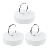 Uxcell 3 Pack Rubber Sink Plug, Bathtub Drain Stopper Fit for 1-5/8" to 1-3/4", White