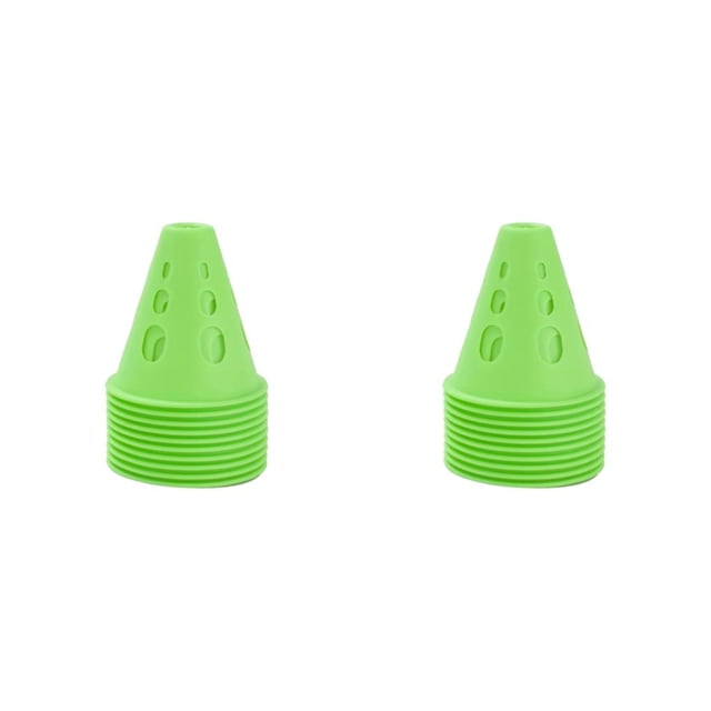 Maytalsory 10pieces Stadium Marking Agility Training Marker Multifunctional And Bright-Colored For Versatile green 2Set