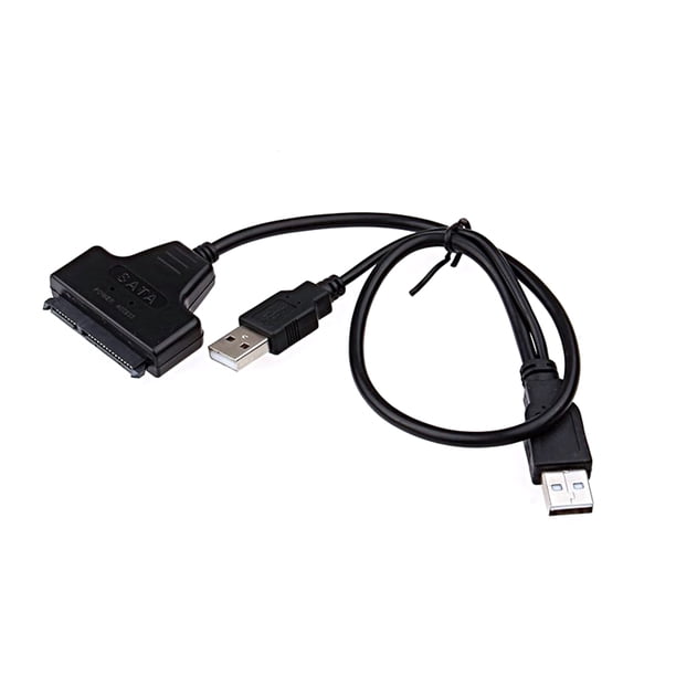 Cable adaptador macho USB2.0 a SATA 22Pin con cable de alimentación USB Sata para unidad de disco duro portátil 2.5 HDD Sweethay DN1250-00B