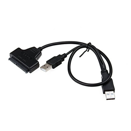 USB2.0 to SATA 22Pin Male Adapter Cable with USB Sata Power Cable for 2 ...