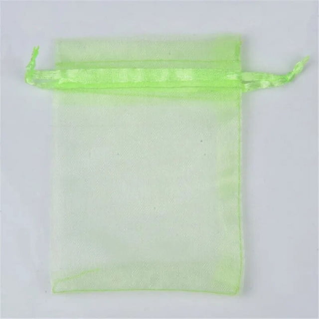 Bolsa de Organza con cordón para decoración de fiesta, embalaje de joyería, tul, dulces, Navidad, boda, 50%