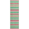 thumbnail image 2 of Addison Rugs Mayfield Washable Transitional Stripes Green Runner Rug, 2'3" x 7'6", 2 of 5