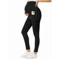 thumbnail image 3 of Women'S Maternity Jeans over Belly Skinny Stretchy Denim Pants Comfy Slim Pregnancy Pants Black L, 3 of 5