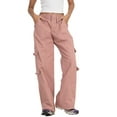 thumbnail image 1 of Liacowi Women Juniors Casual Baggy Cargo Pants Wide Leg Trousers Loose Oversized Hippie Punk Sweatpants Joggers Streetwear with Multiple Pocket, 1 of 6