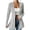Gray, variant on Women's Casual Open Front Sweater Long Sleeve Rib Knit Draped Cardigan Black,S
