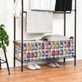 thumbnail image 3 of Yayeee Foldable Storage Basket for Shelves with Handles Set of 2 Waterproof Cloth Bins, Blue Jam Jars, 3 of 7