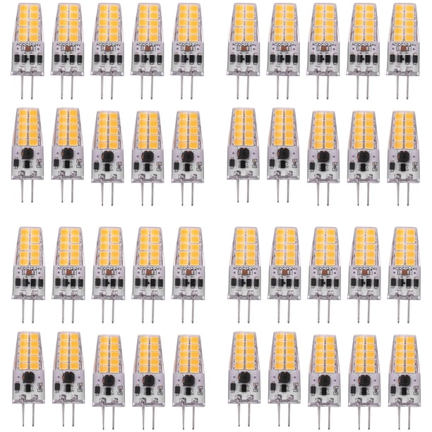 40 Piezas G4 Bombilla LED AC / DC12V-24V 3W LED G4 Luz 20LED 360 ÁNgulo de Haz de Luz 2835SMD Blanco Cálido