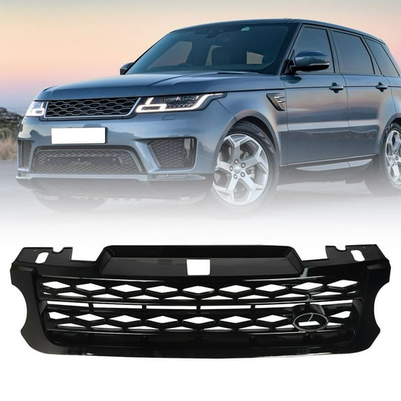 SHZAITOR For 14-17 Range Rover Sport LR054767 Black Mesh Front Upper Hood Center Grille