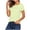 Army Green, variant on Women's Striped Crew Neck T-Shirt, Summer Short Sleeve For Women Casual Basic Tee, Women's Army Green, Sizes S-2XL