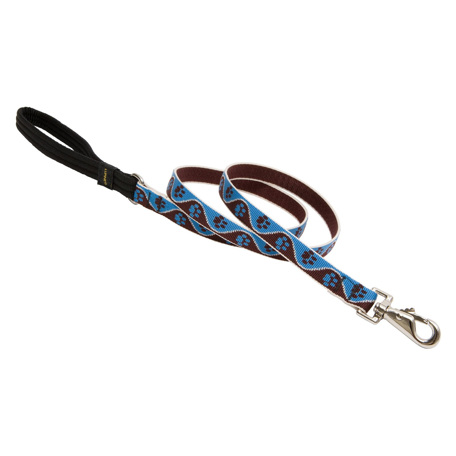 Lupine Collars and Leads 34507 3/4" x 4' Muddy Paws Design Dog Lead