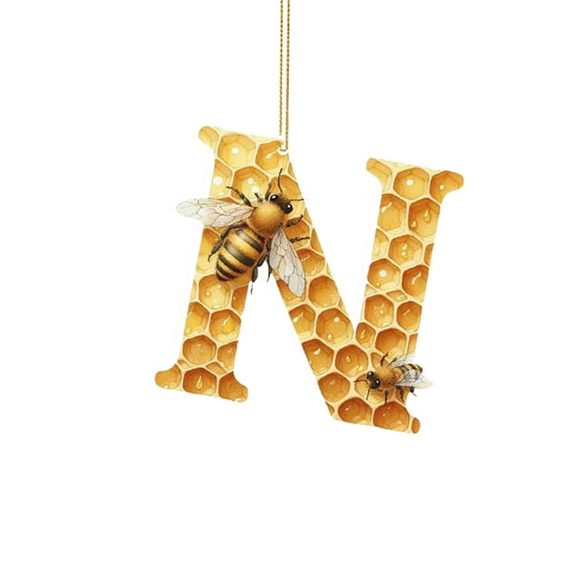 26 Surname Letter Holiday Ornaments - 2D Acrylic Decorations for Family Celebrations